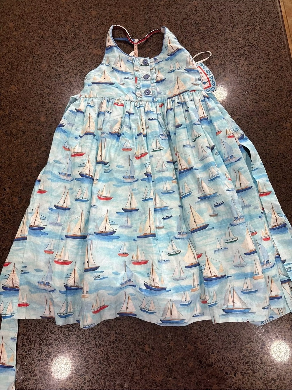 NWT Cotton Kids Nautical Sailboat Dress